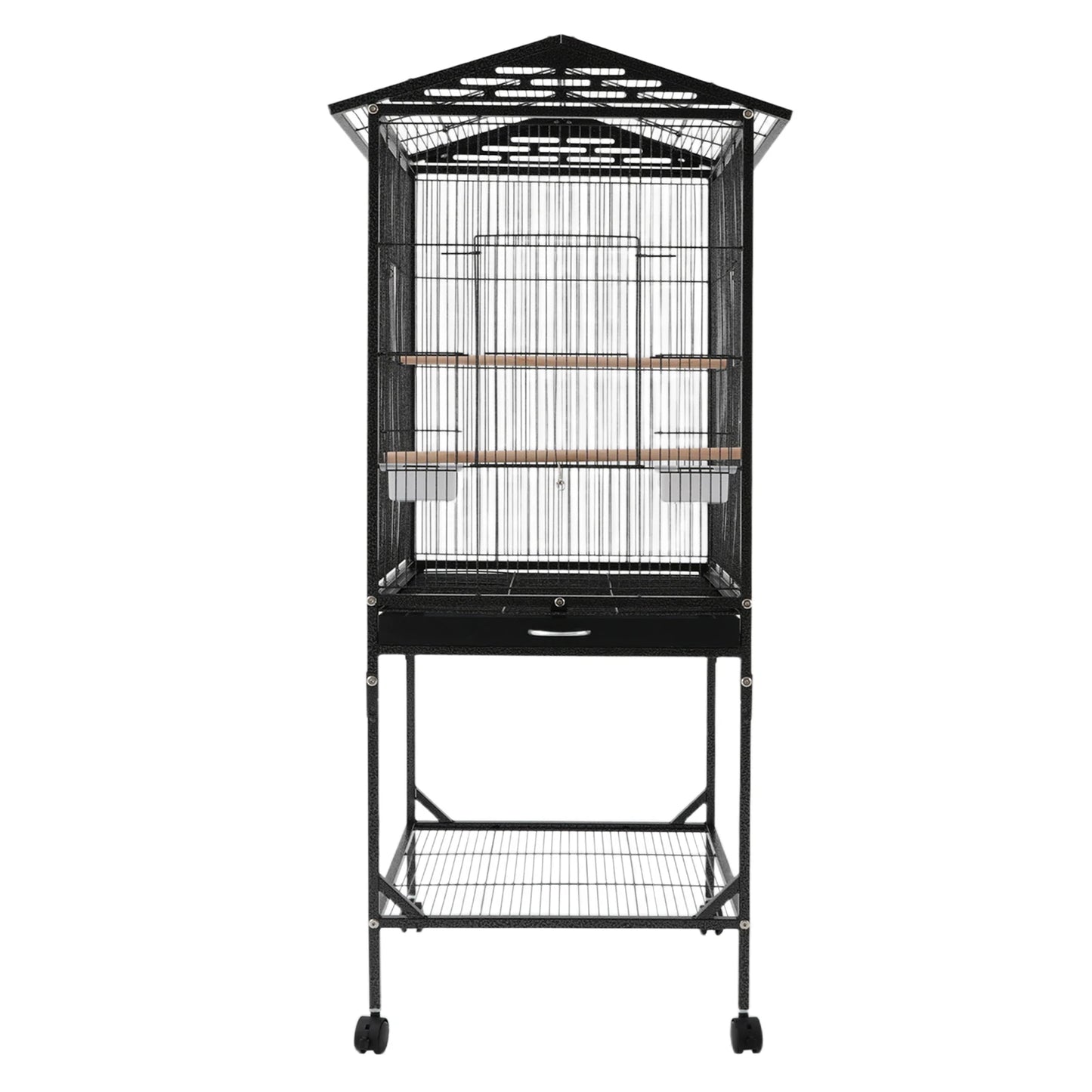 Floor Standing Iron Bird Cage With Wheels