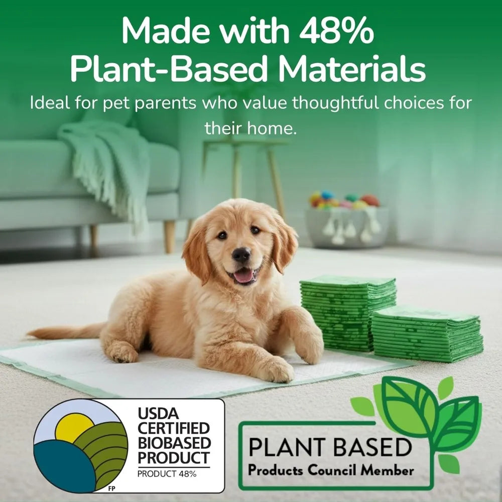 Unscented Puppy Training Pads 50 Count High Absorbency Plant Based