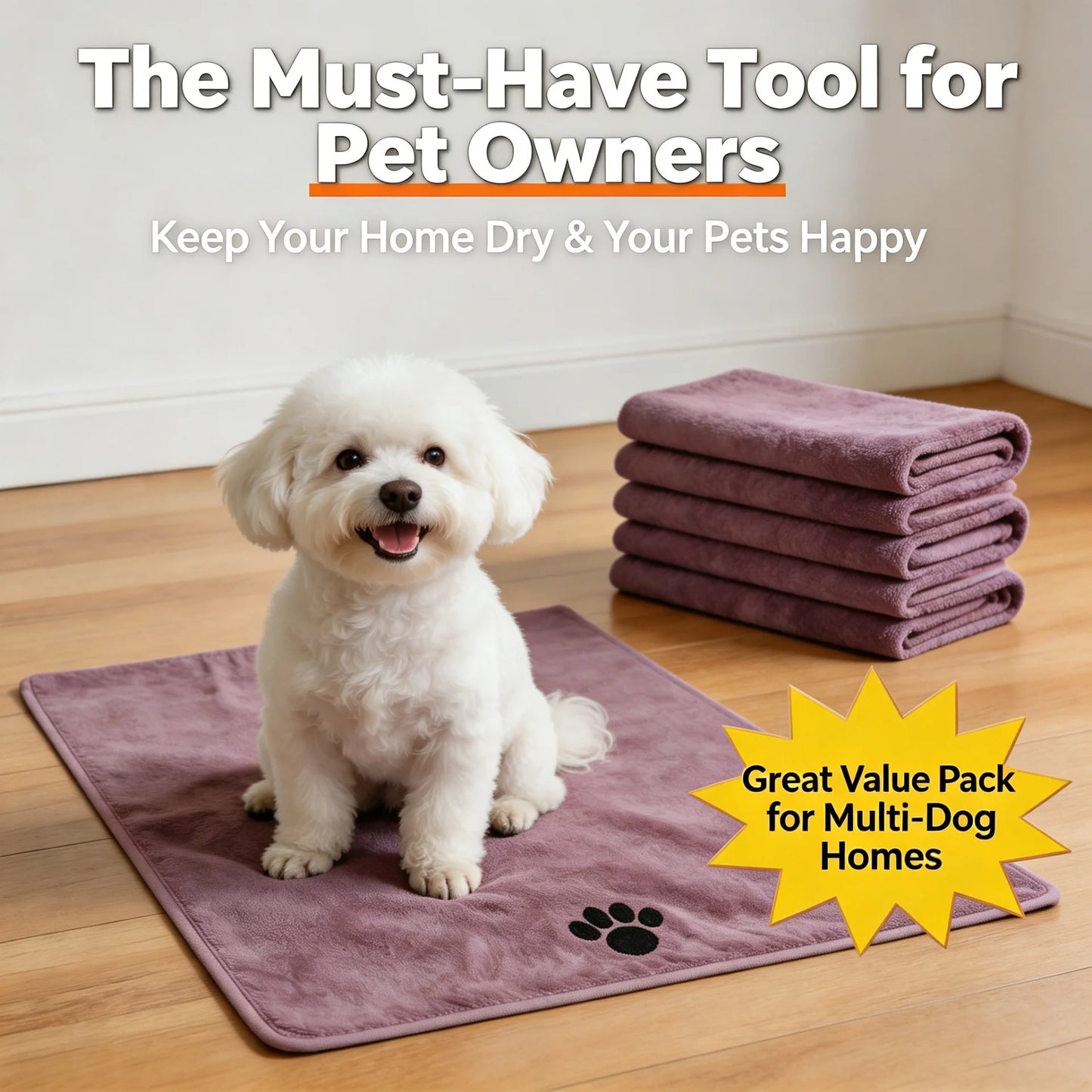 Extra Large Pet Bath Towel Microfiber Quick Dry for Dogs and Cats