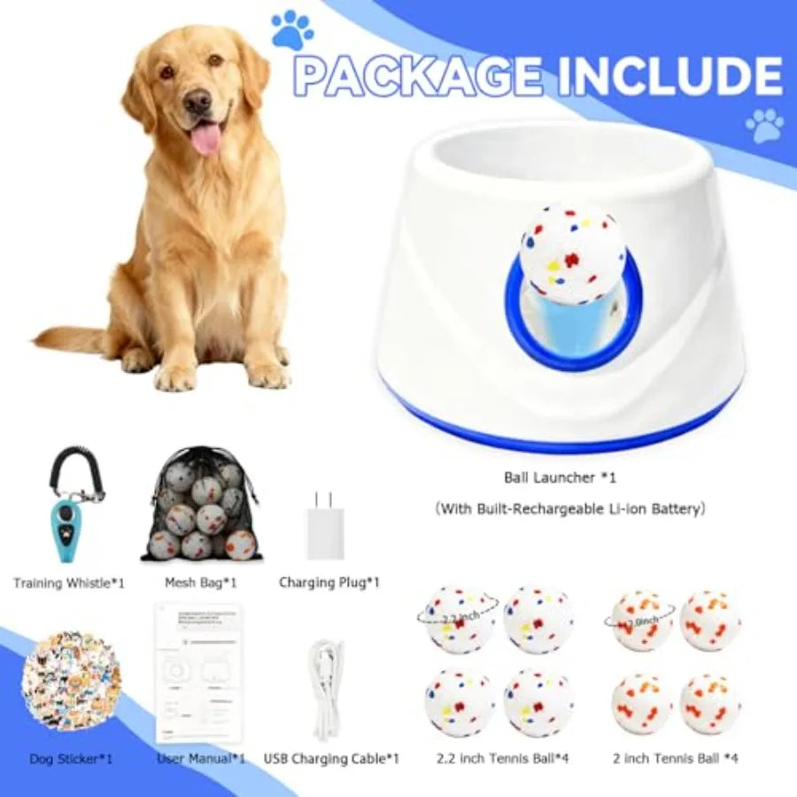Automatic Dog Ball Launcher With 8 Balls And Adjustable Range