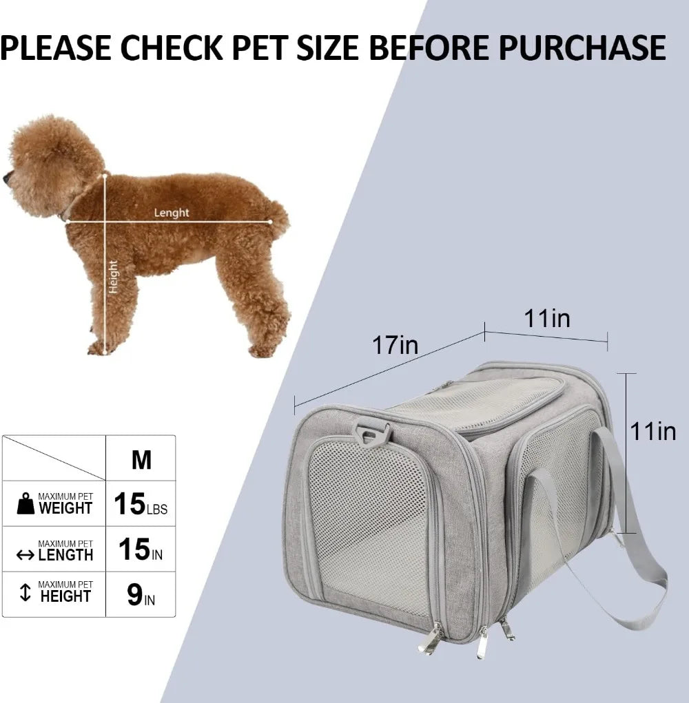 TSA Airline Approved Soft Sided Cat And Dog Carrier