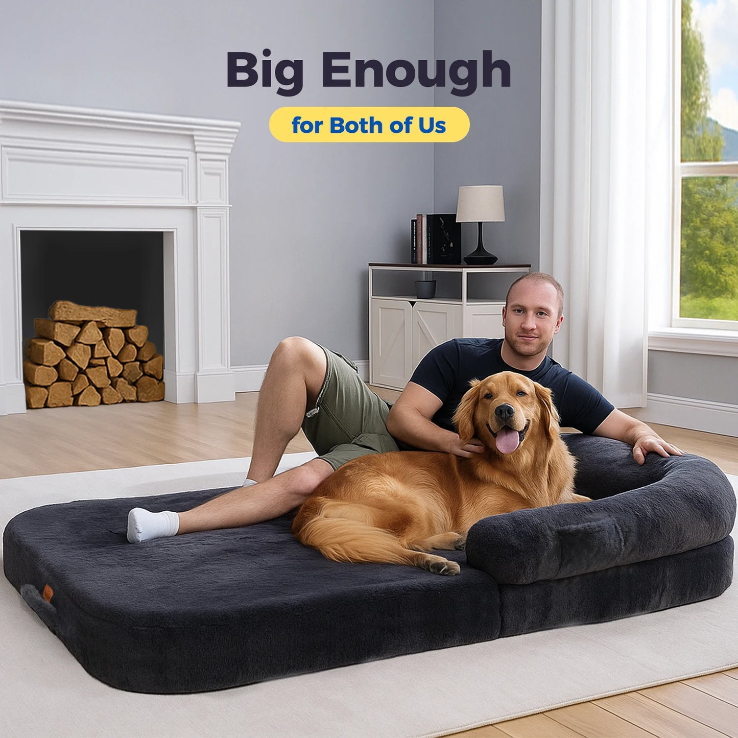 PAWZ Road Foldable Dog Bed Washable Plush Sofa Bed