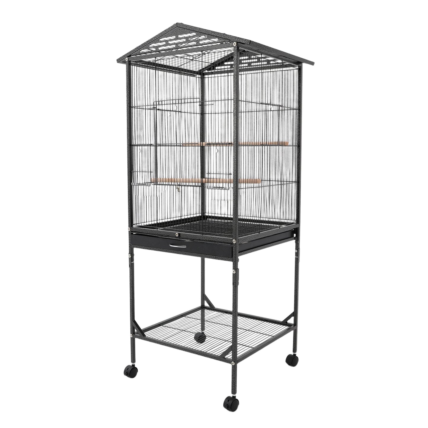 Floor Standing Iron Bird Cage With Wheels