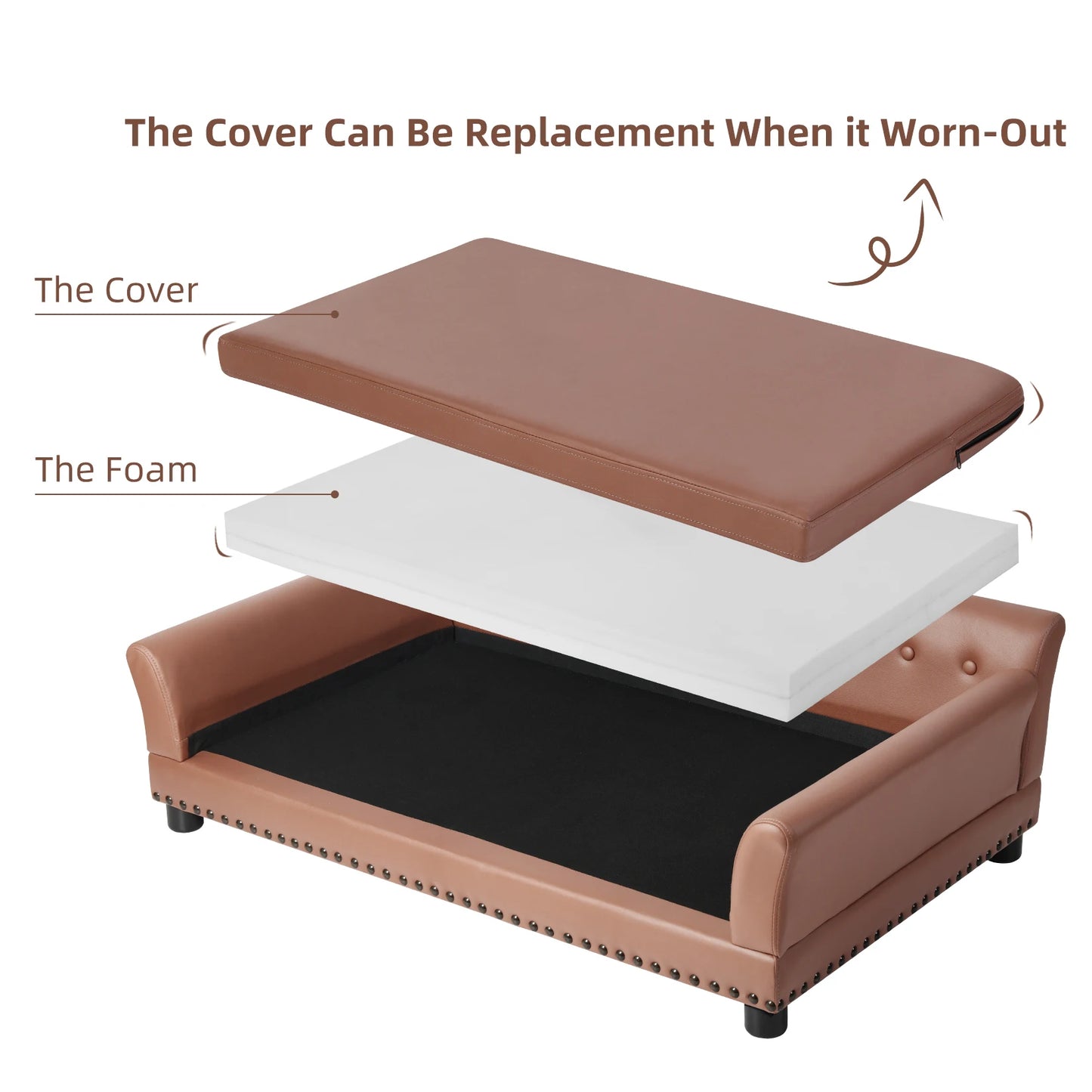 BORWART Heavy Duty Pet Sofa Bed For Dogs And Kittens