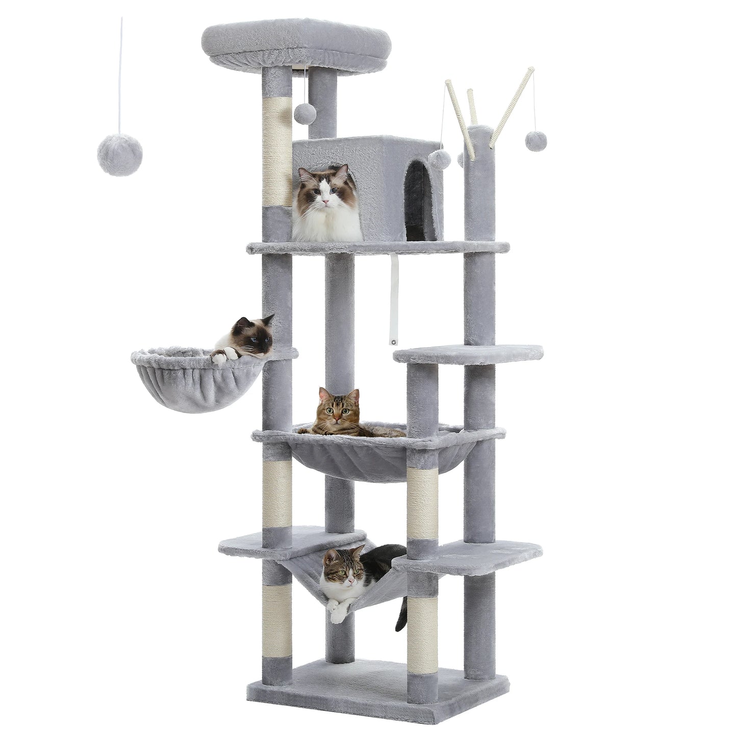Pawz Road Large Multi Level Plush Cat Tree Tower