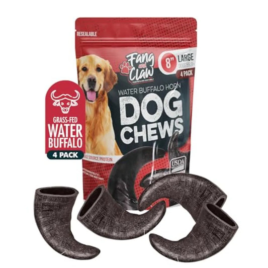 Yao Hui Huang Water Buffalo Horn Dog Chew 4 Pack All Natural