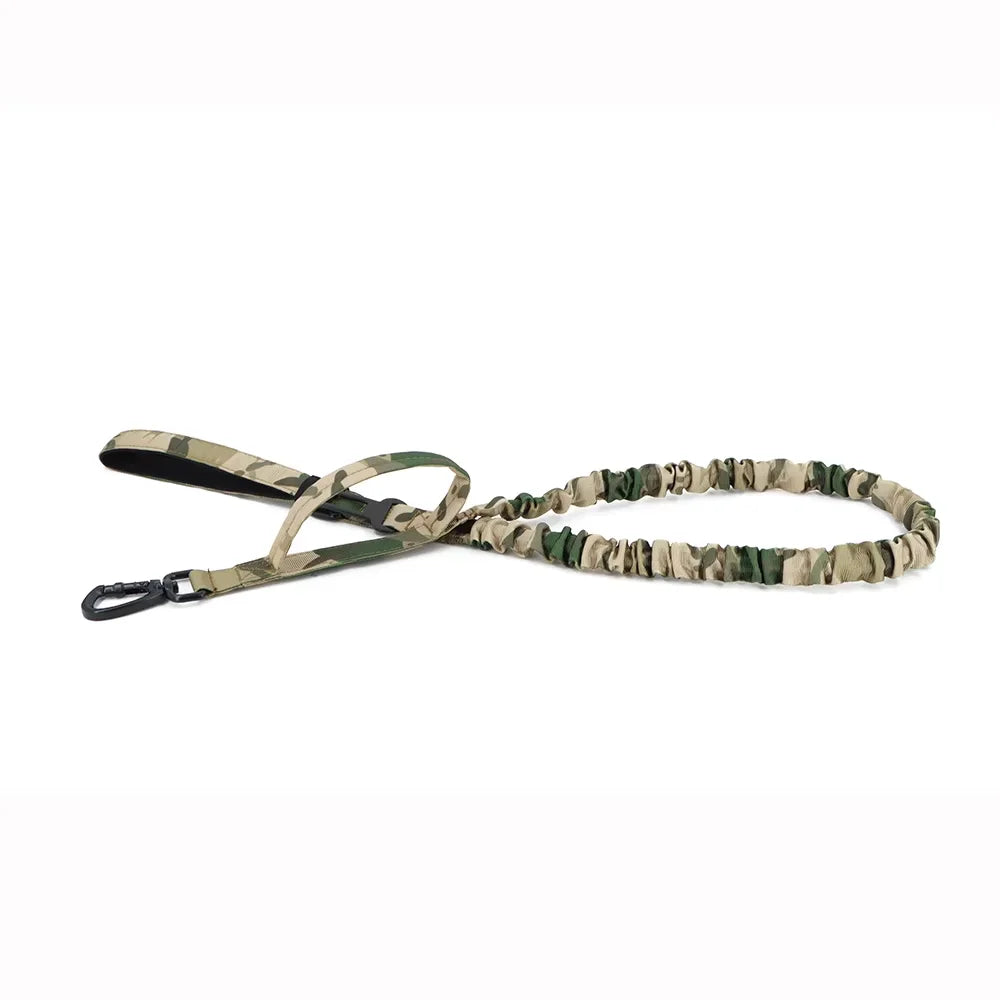 Nylon Adjustable Military Dog Leash With 2 Handles