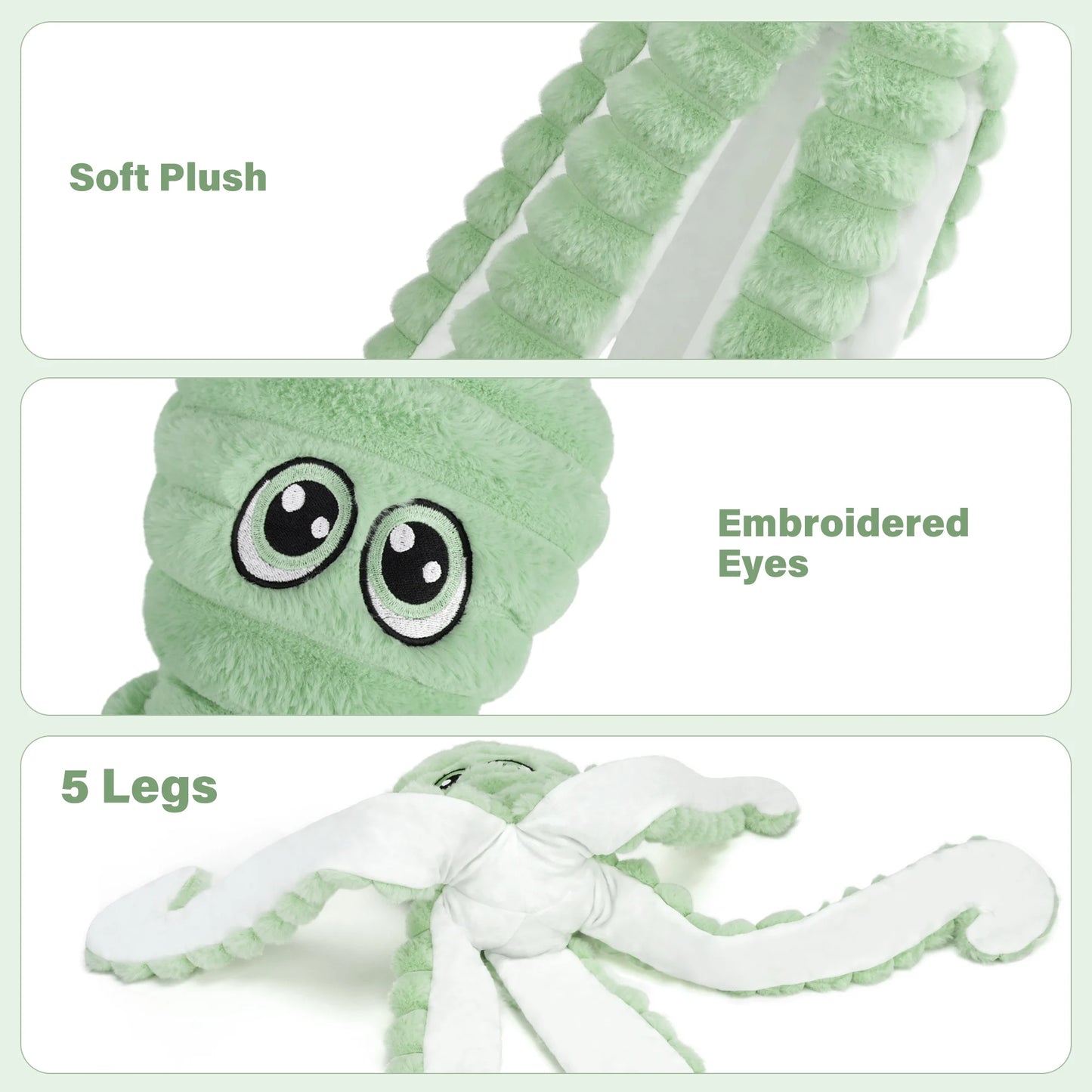 Octopus Design Plush Squeaky Dog Teeth Chewing Toy