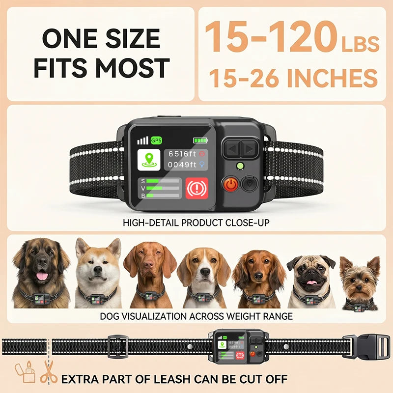 Wireless Dog Training Collar Waterproof Fence With Rechargeable Battery