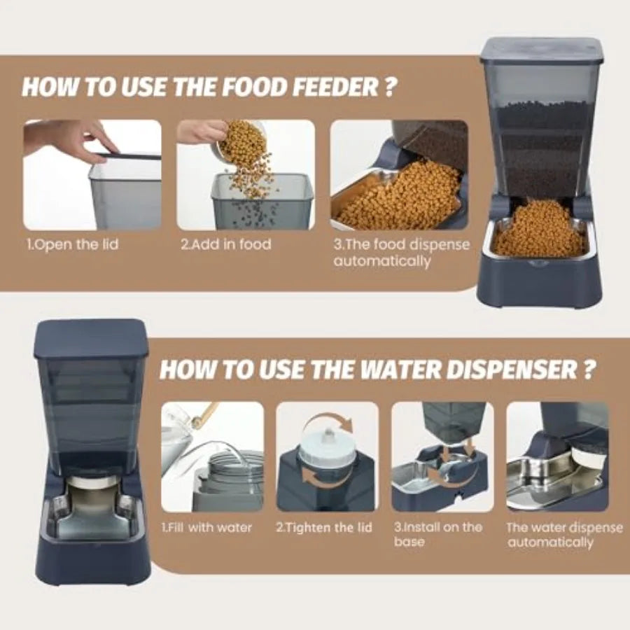 Automatic Pet Waterer 5.4L Gravity Dispenser Large Capacity