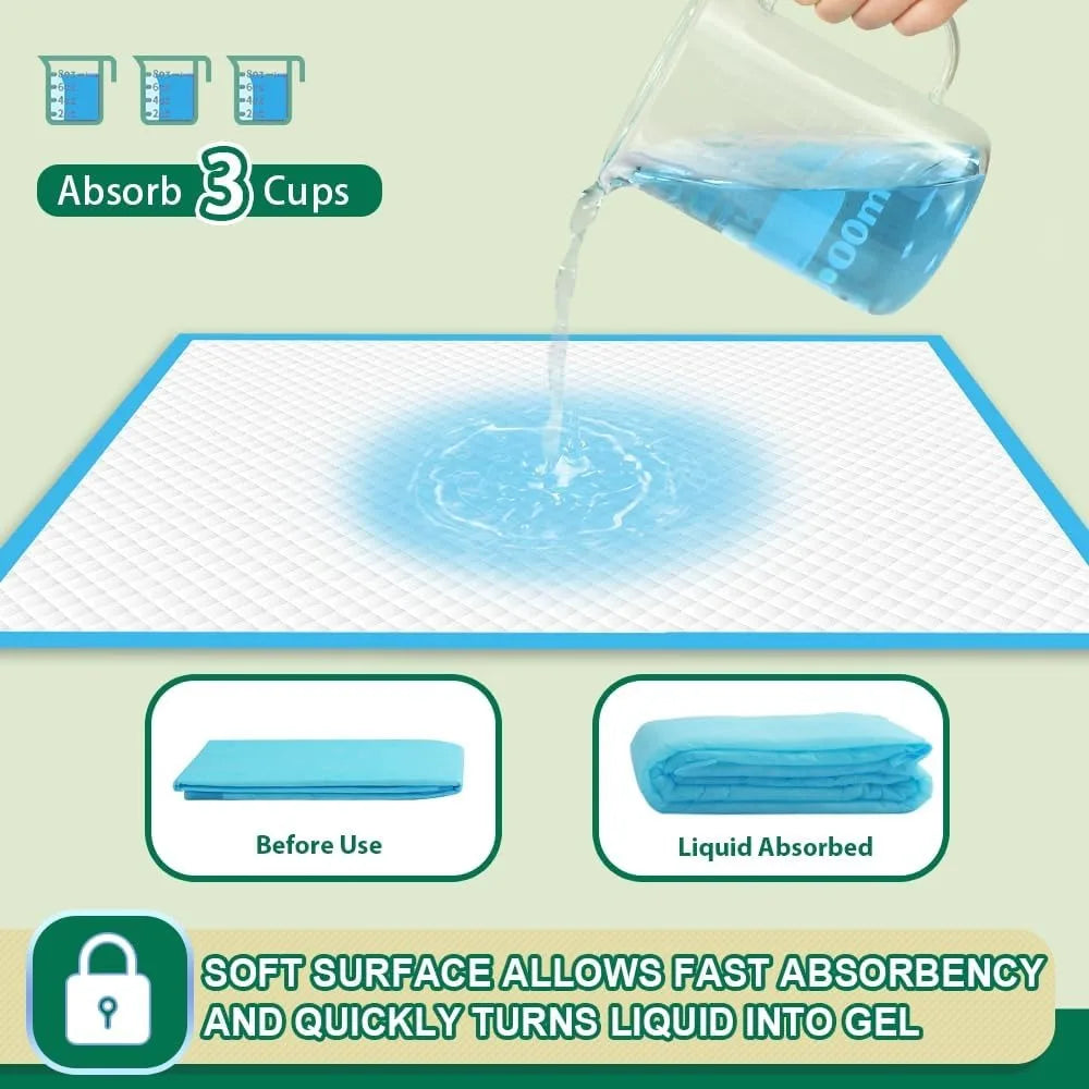 Super Absorbent Dog Training Pads 50 Count Leak Proof