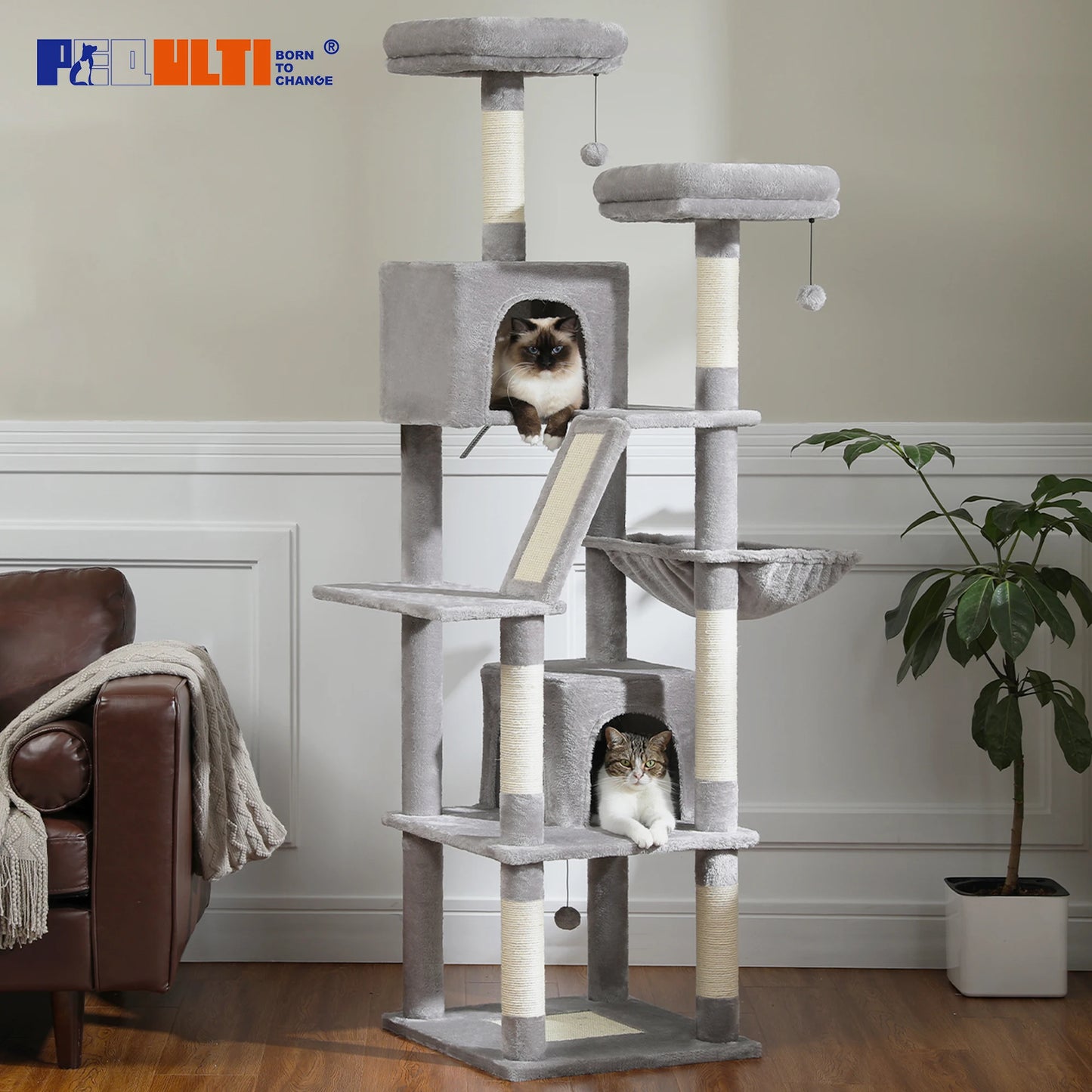 Pawz Road Large Multi Level Plush Cat Tree Tower