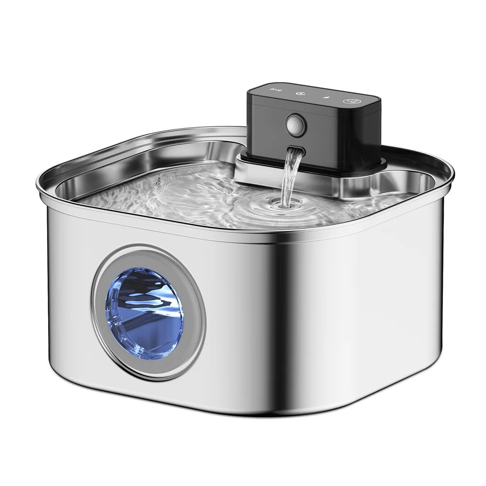 Weomg 3L 5V Rechargeable Stainless Steel Dogs Water Fountain