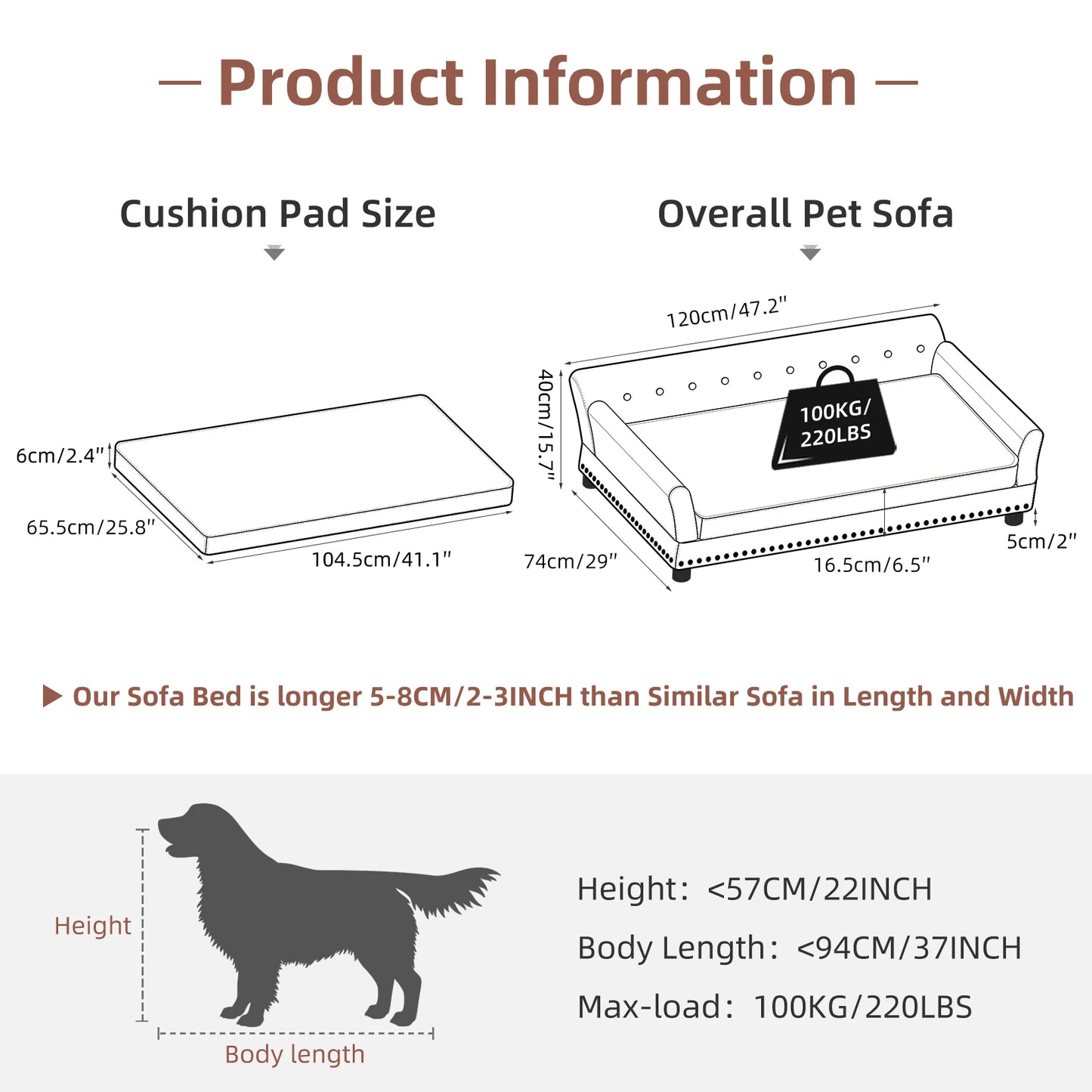 Bingopaw Elevated Microfiber Leather Sofa Bed