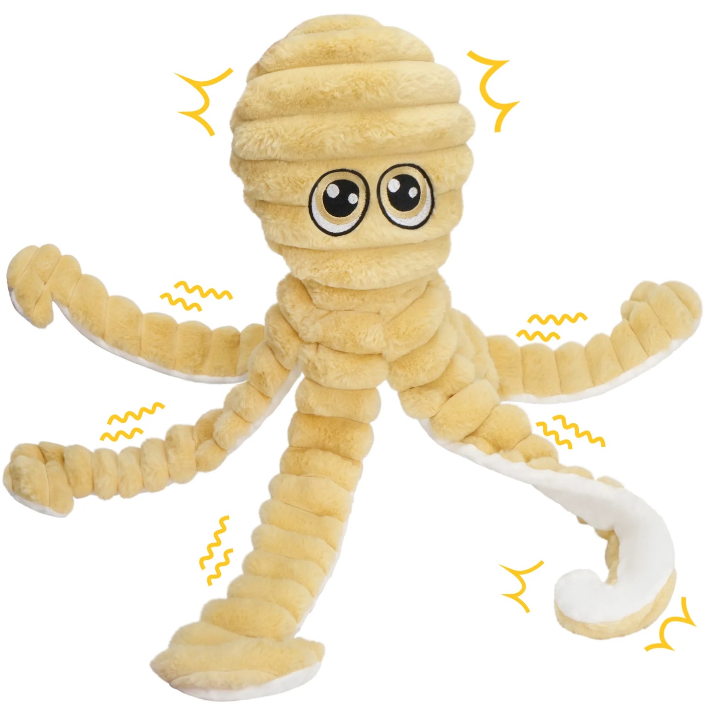 Octopus Design Plush Squeaky Dog Teeth Chewing Toy