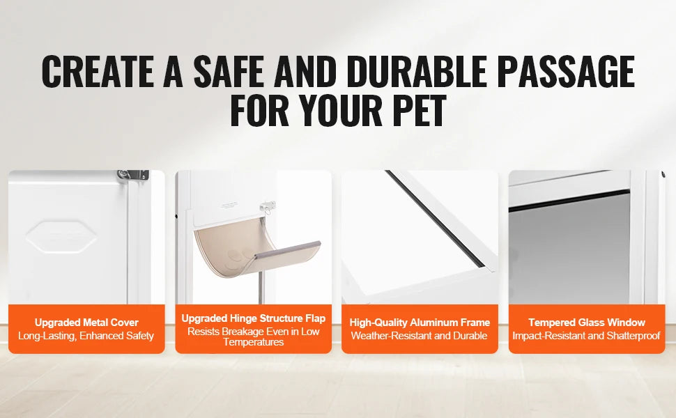 Aluminum Frame Sliding Glass Door Adjustable Height Secure For Pets