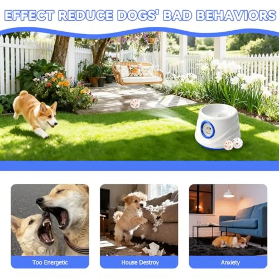 Automatic Dog Ball Launcher With 8 Balls And Adjustable Range