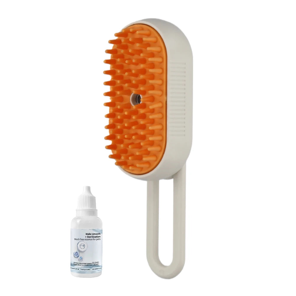 3 In 1 Dog Cat Grooming Brush With Electric Sprayer
