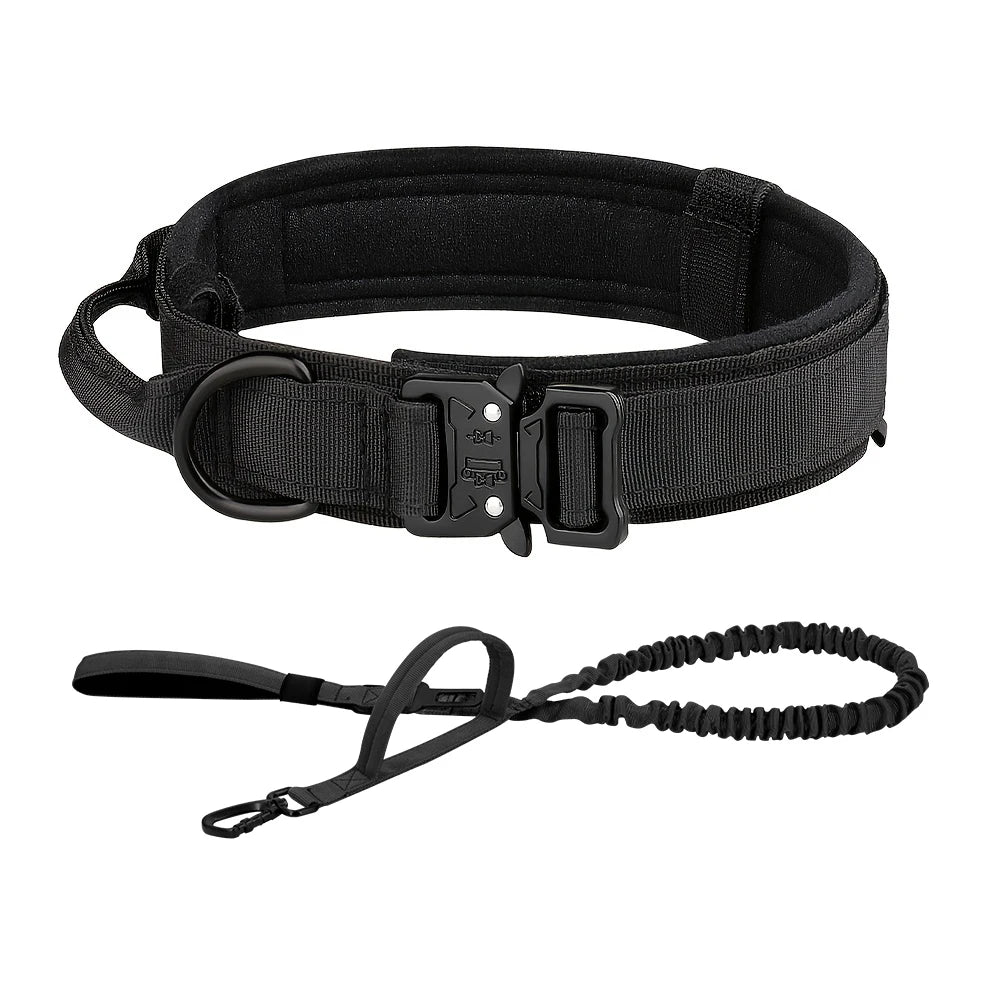 PETRAVEL Dog Training Collar Adjustable Tactical Collar and Leash Set