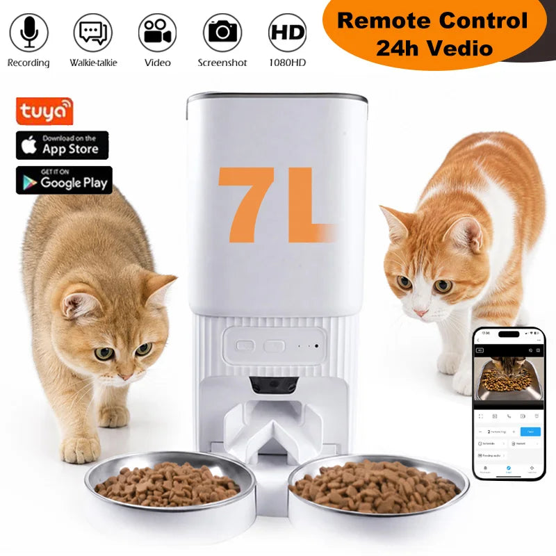 Nityers Smart Automatic Pet Feeder With HD Camera And WiFi