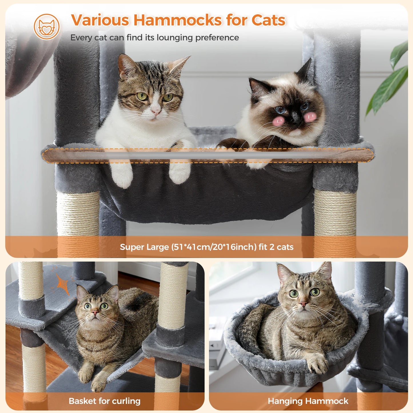 Pawz Road Large Multi Level Plush Cat Tree Tower