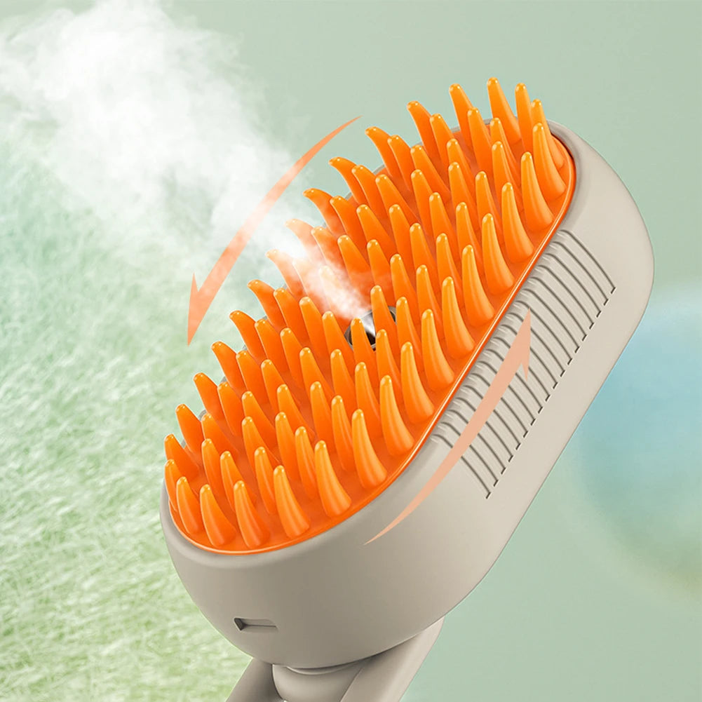 3 In 1 Dog Cat Grooming Brush With Electric Sprayer