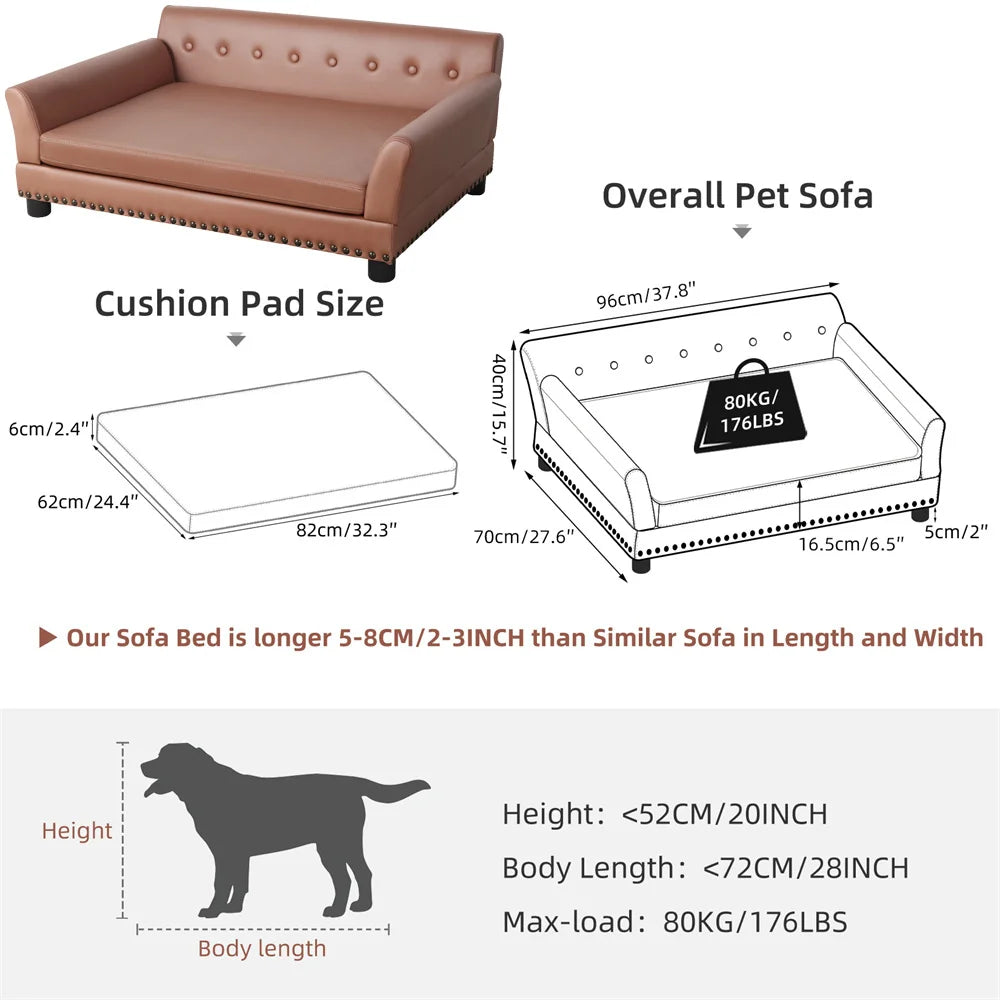 BORWART Heavy Duty Pet Sofa Bed For Dogs And Kittens