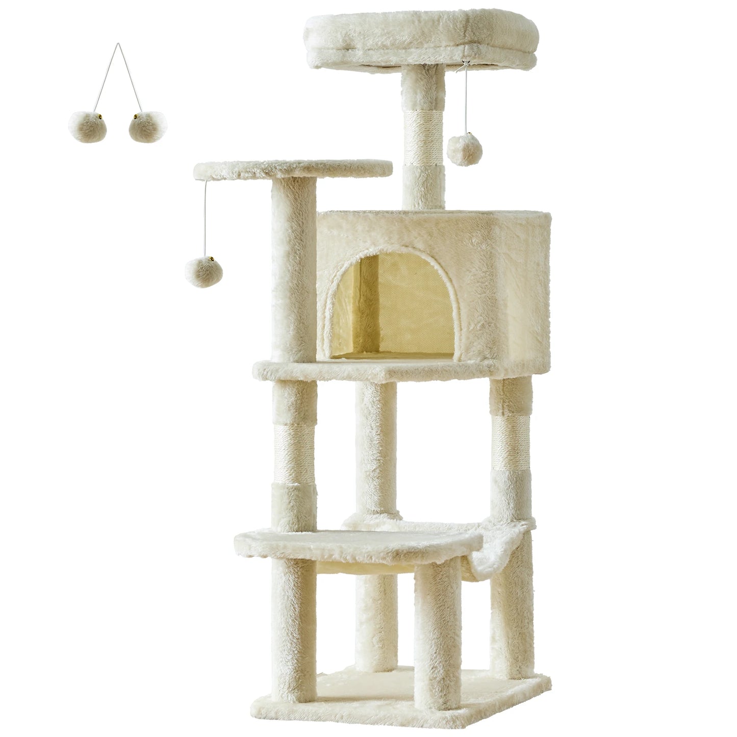 JHK Cat Tree Multi Cat Climbing Tower With Sisal Posts