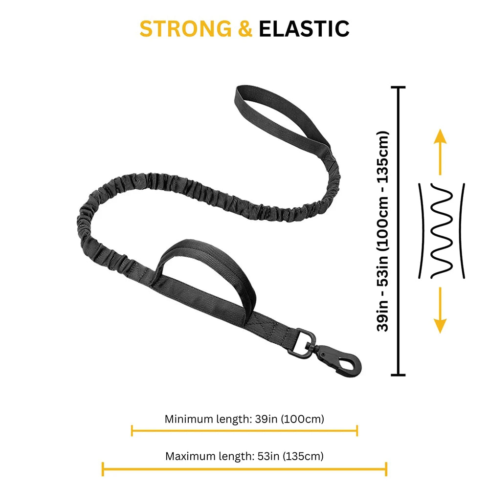 Nylon Tactical Dog Harness Leash Set No Pull Training Military