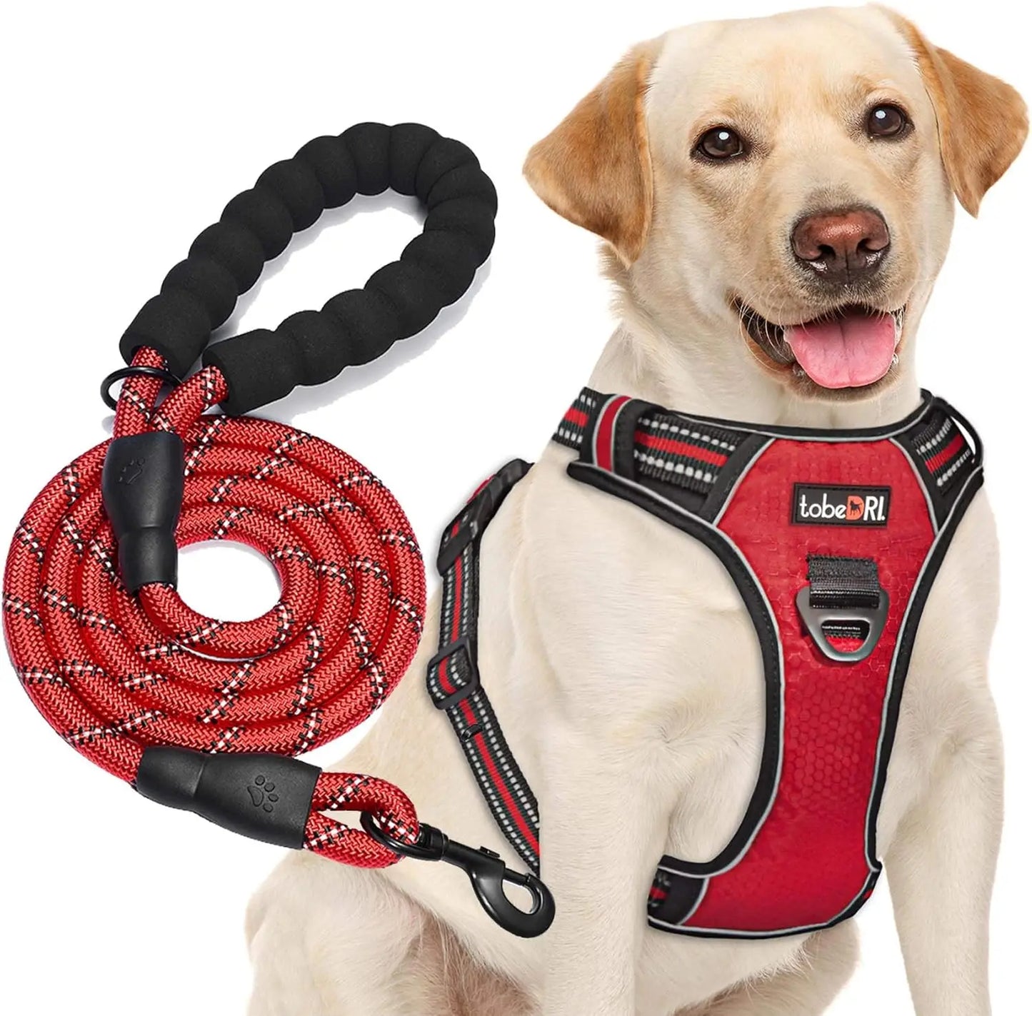 No Pull Reflective Dog Harness With Front And Back Rings