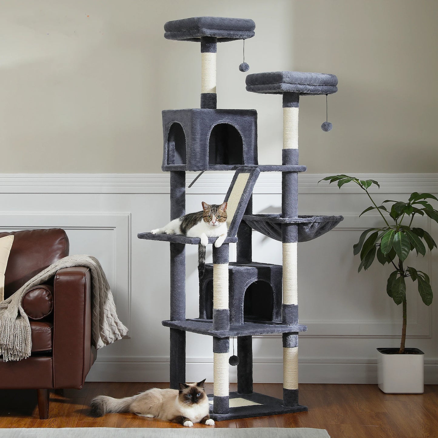 Pawz Road Large Multi Level Plush Cat Tree Tower