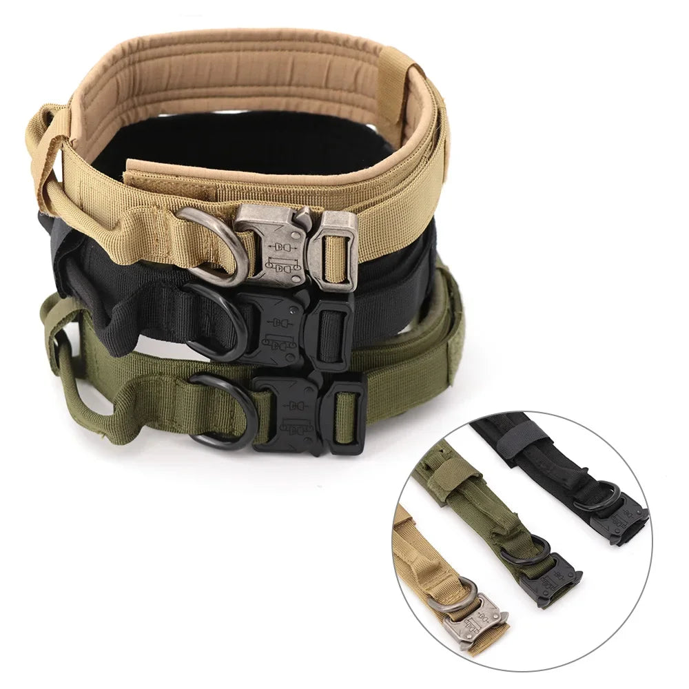 Adjustable Nylon Dog Collar And Leash Set With Control Handle