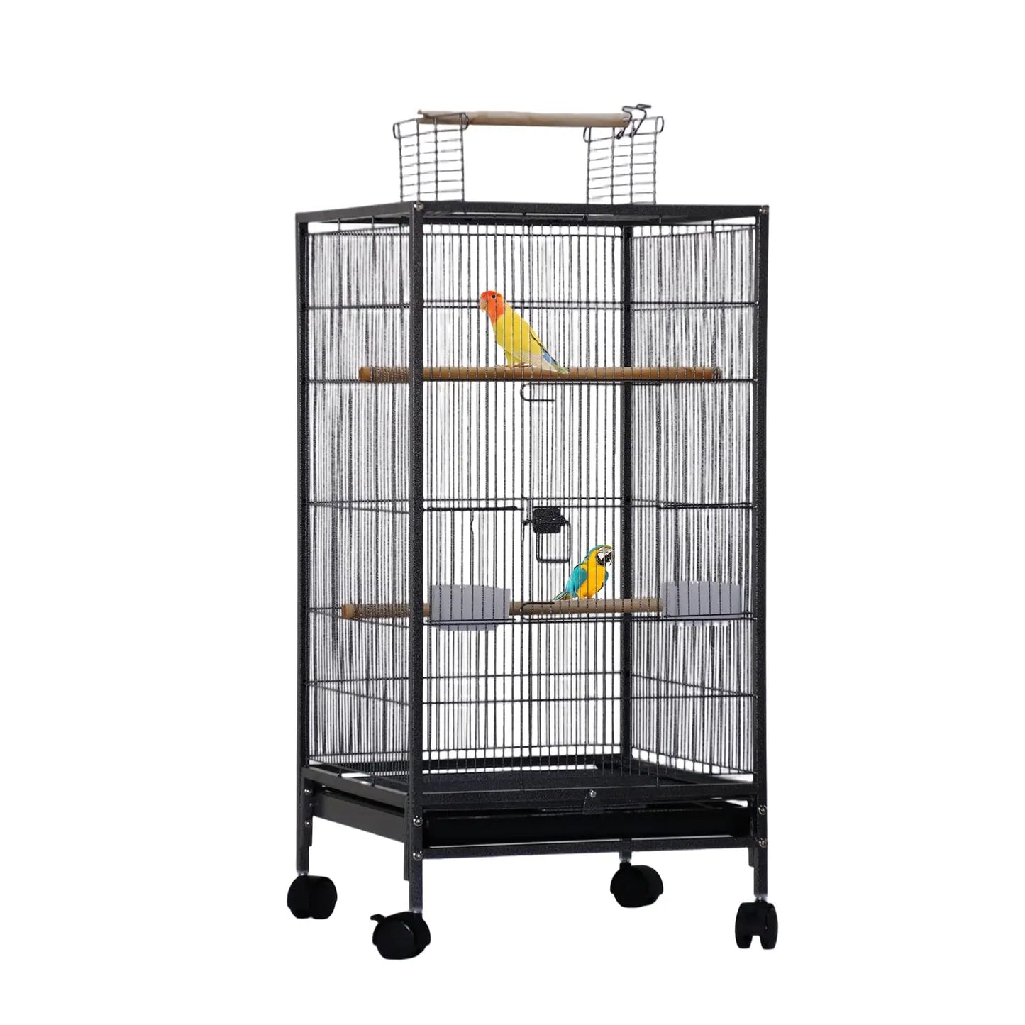 Studyset Small Bird Cage With Top Stand And Wheels