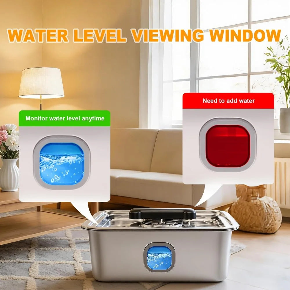 Stainless Steel Water Fountain For Large Dogs With Automatic Filter