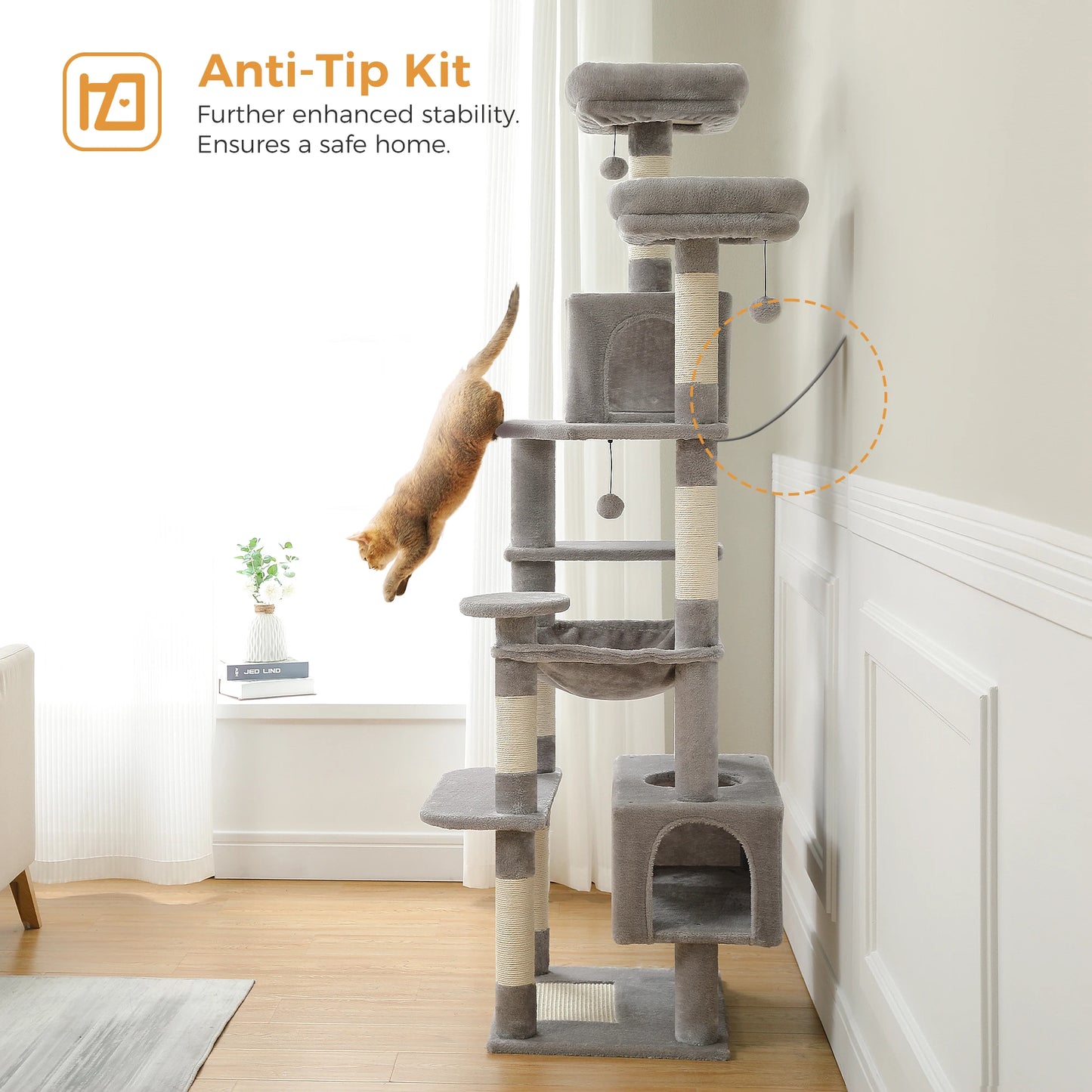 Pawz Road Large Multi Level Plush Cat Tree Tower