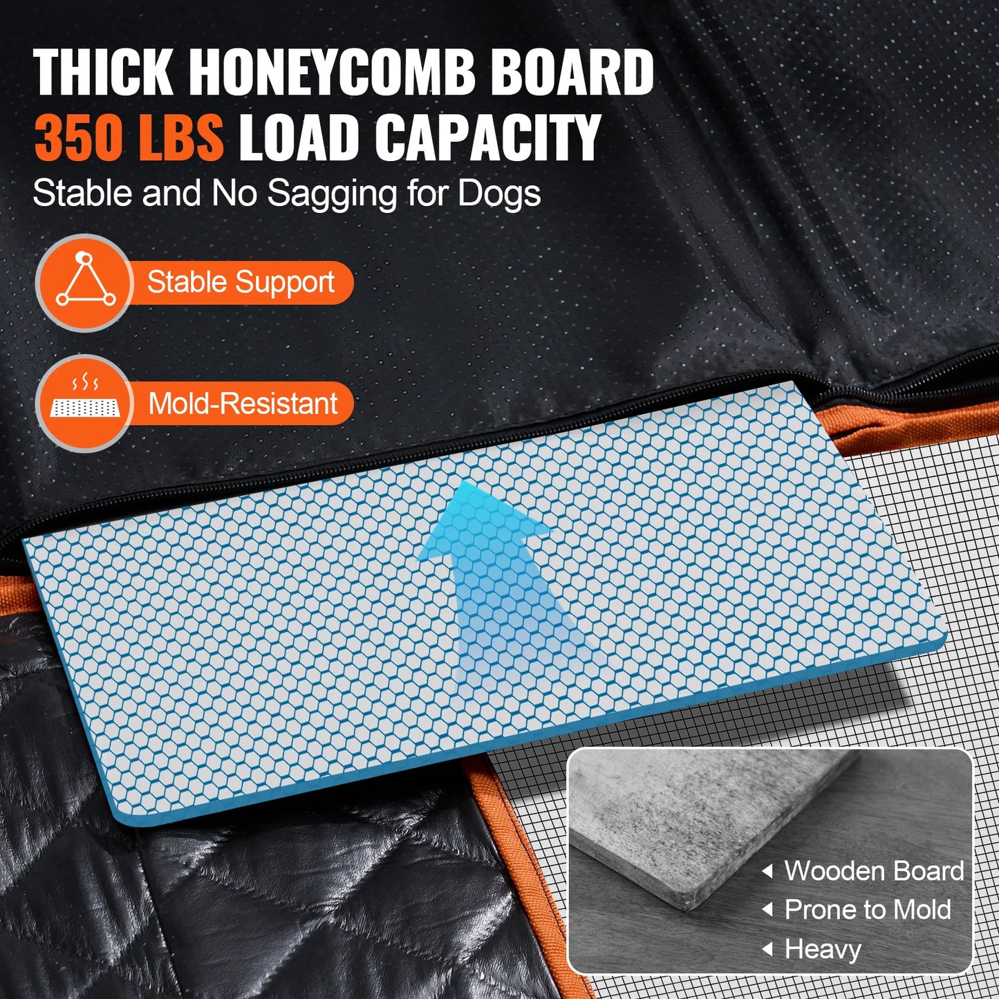 SucceBuy Back Seat Extender Dog Seat Cover With Mesh Window