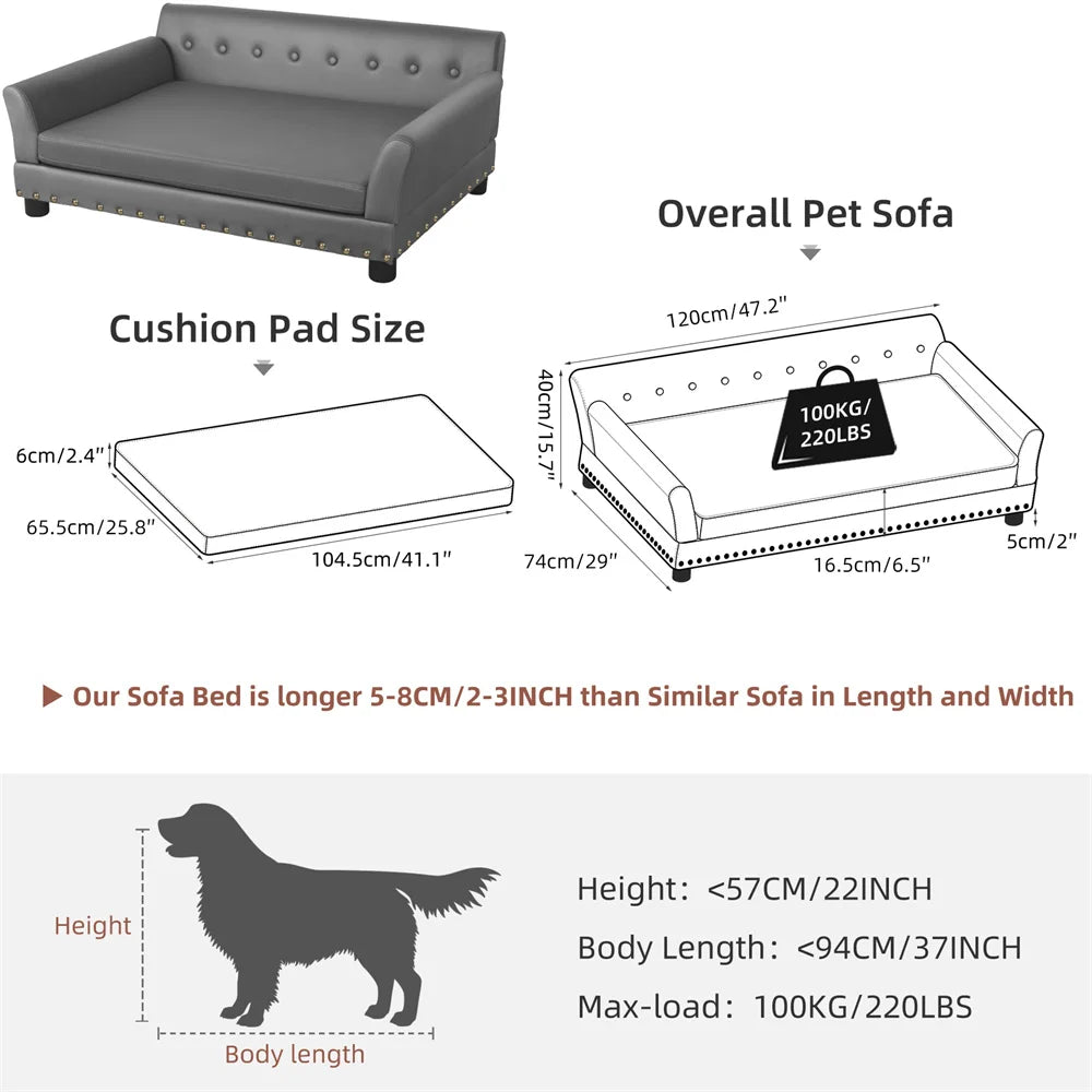 BORWART Heavy Duty Pet Sofa Bed For Dogs And Kittens