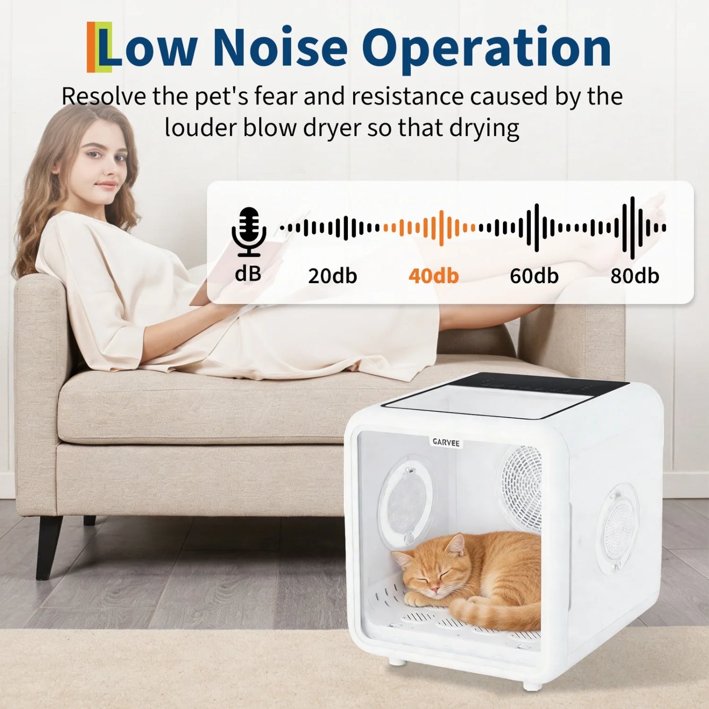 HiMISS 72L Automatic Dog Cat Drying Box