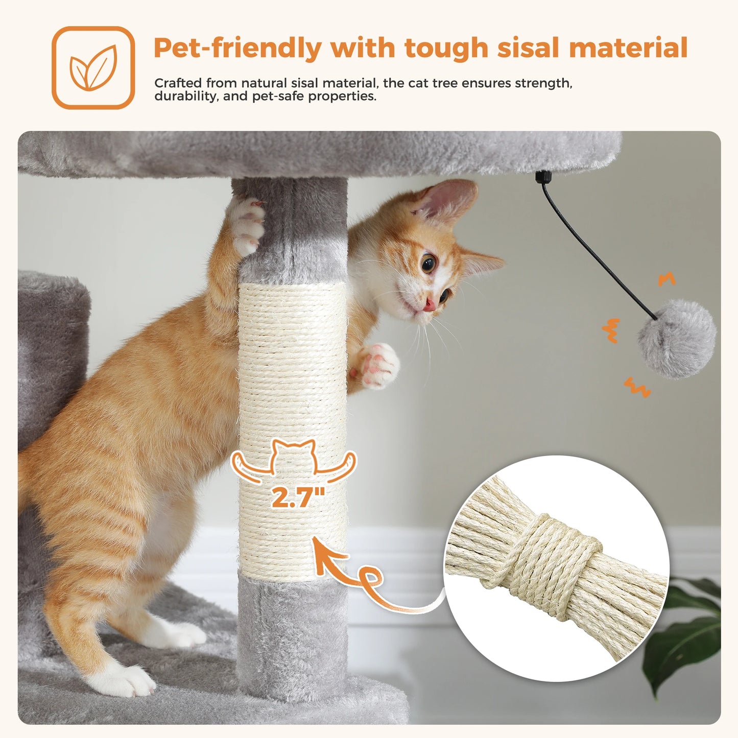 Pawz Road Large Multi Level Plush Cat Tree Tower