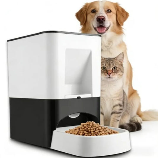 Large Automatic Dog Feeder for Breeds with Voice Recording