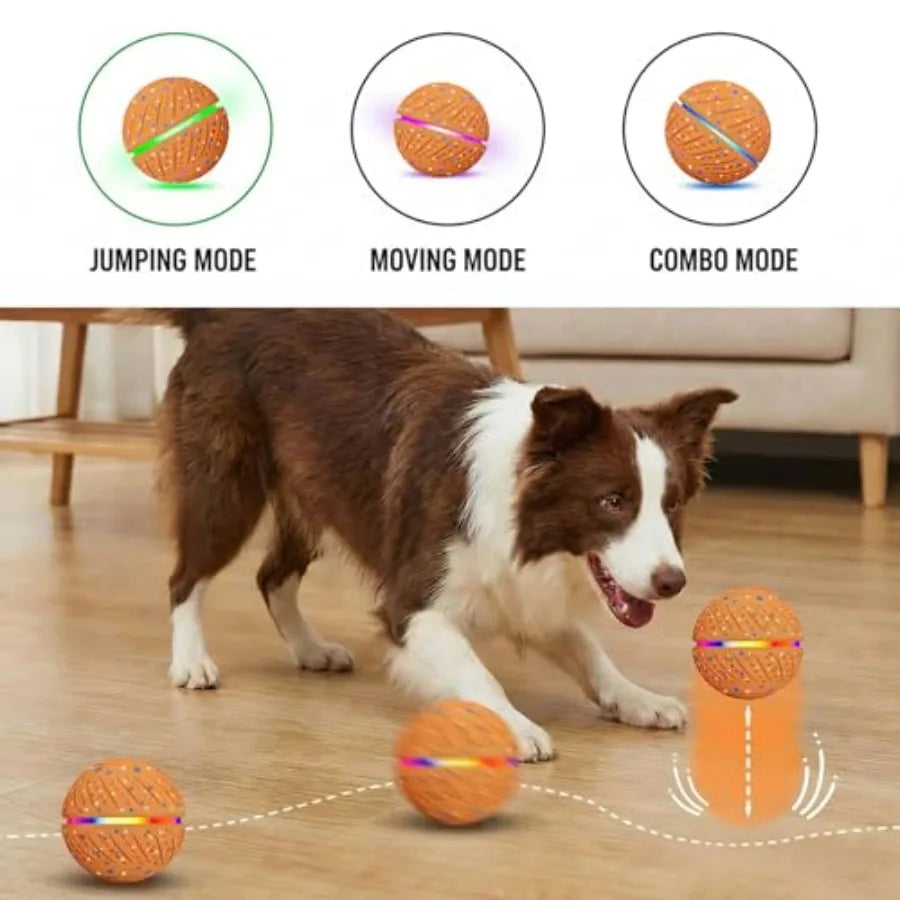 Interactive Dog Ball Toy With RGB Lights ETPU IP54 Waterproof