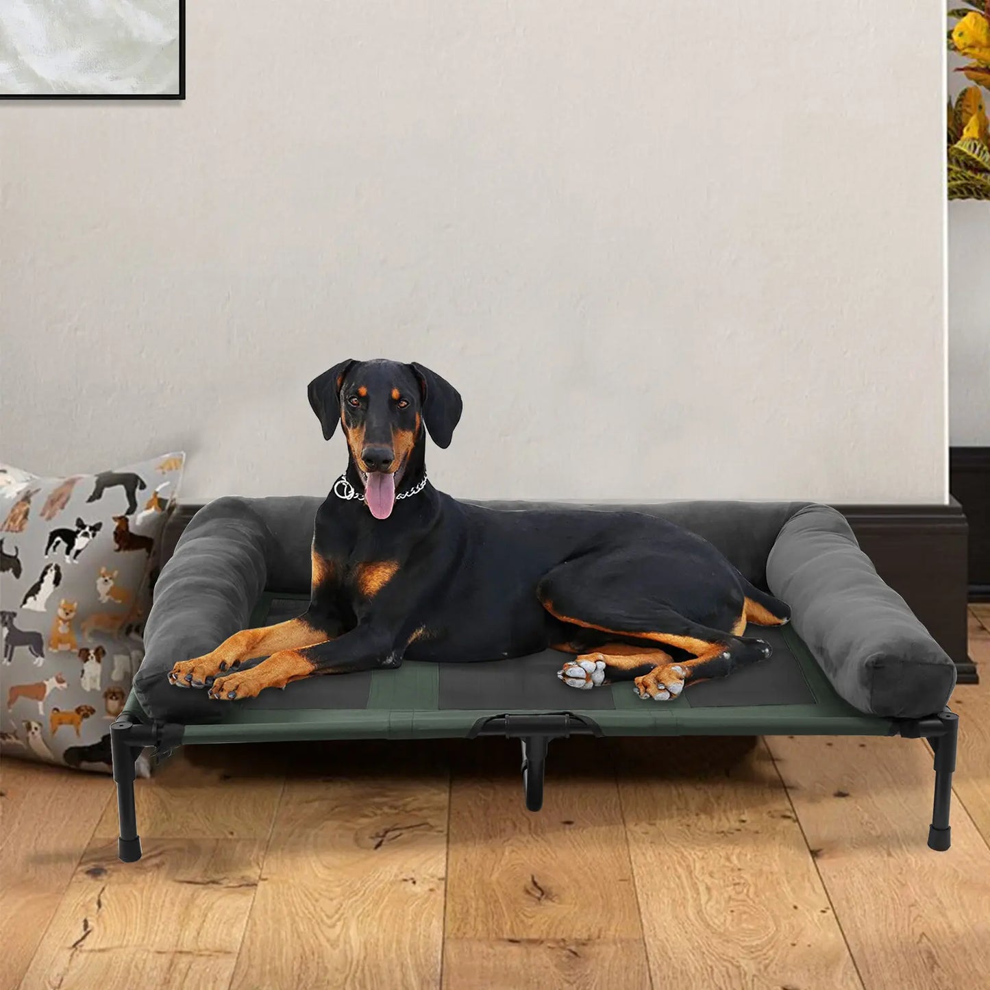 BINGOPAW Elevated Pet Lounger Bed for Dogs and Cats