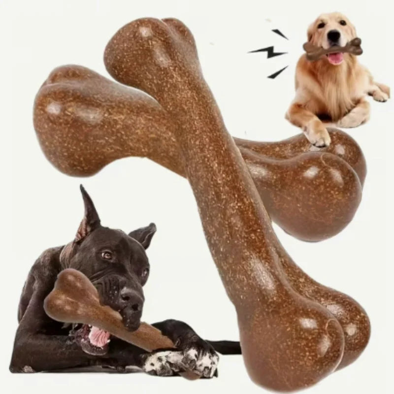 Natural Non Toxic Dog Bone Chew Toy Indestructible Anti Bite