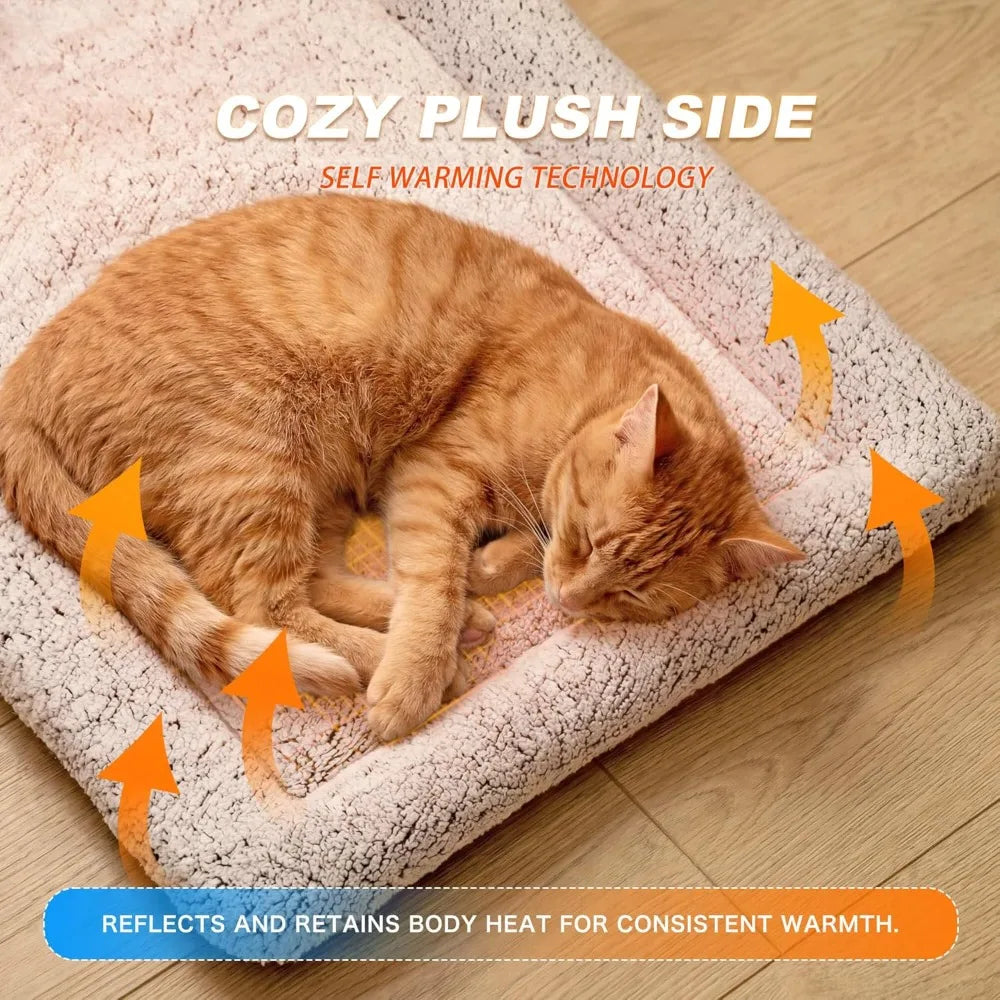 Reversible Cat Cooling And Warming Bed Mat