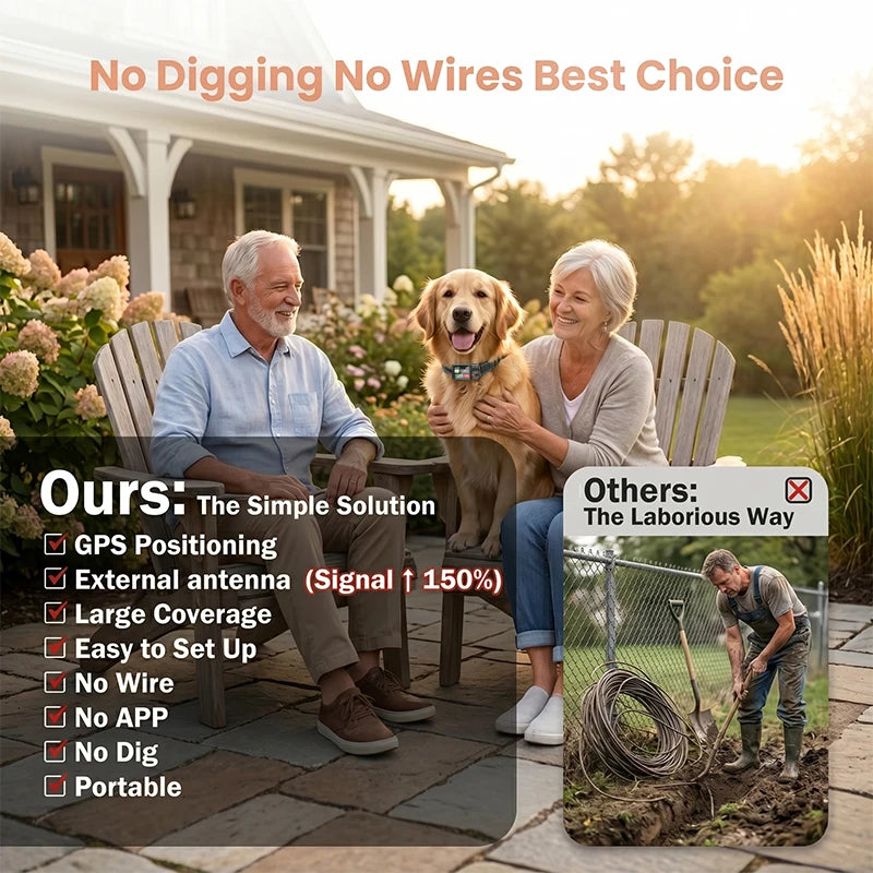 Wireless Dog Training Collar Waterproof Fence With Rechargeable Battery