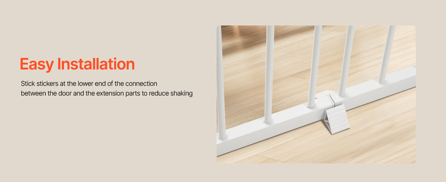 SucceBuy Baby Gate Pressure Mounted Walk Through Pet Safety Gate