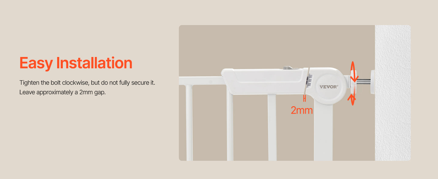 SucceBuy Pressure Mount Baby Gate Walk Thru Child Pet Safety