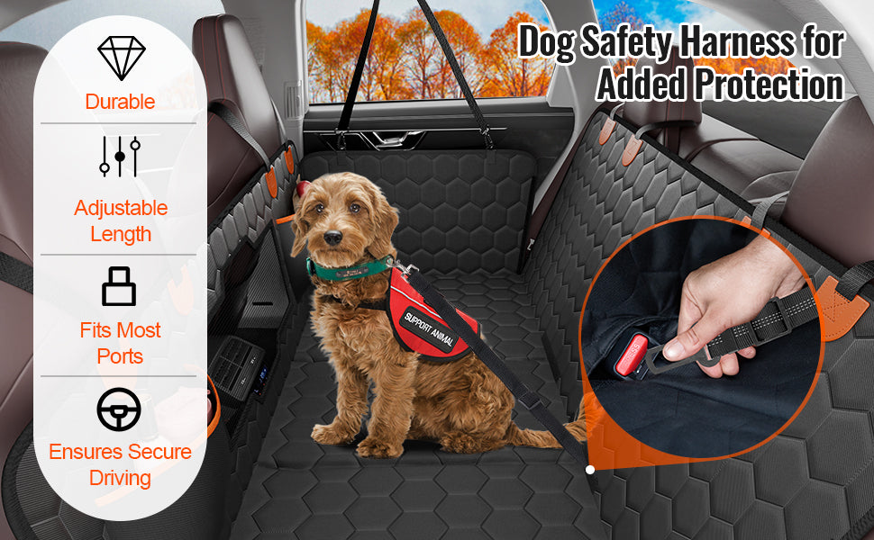 SucceBuy Dog Car Seat Cover Extender With Mesh Storage Pocket