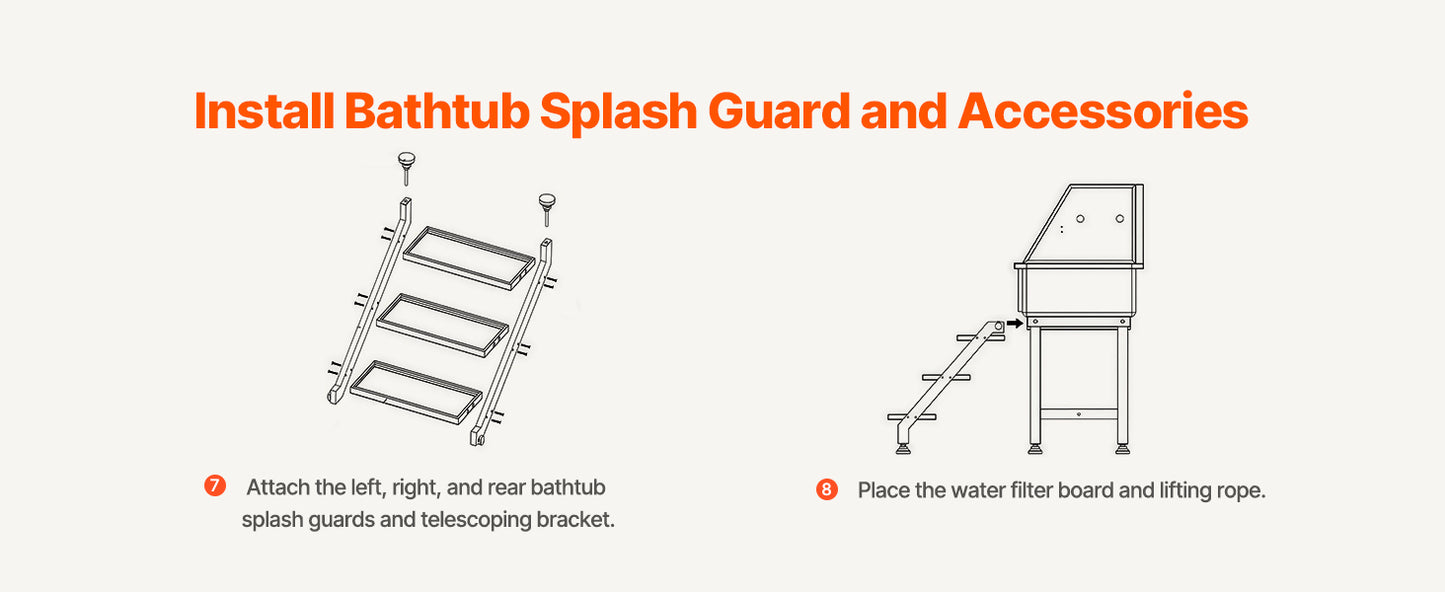 Stainless Steel Dog Washing Station Grooming Tub With Storage Stairs
